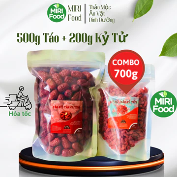 [HỎA TỐC] 500g Táo Đỏ+200g Kỷ Tử Làm Trà Táo Đỏ Kỷ Tử Đẹp Da Hồng Da Sáng Mắt Bổ Máu, Trà Chè Dưỡng Nhan - MIRI Food