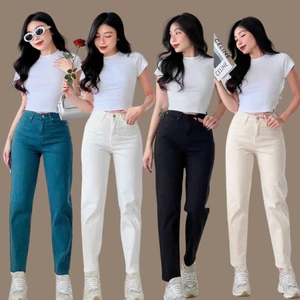 1 Quần jeans nữ baggy TTTHAO cao cấp kiểu dáng quần jeans slimfit VNXK J9