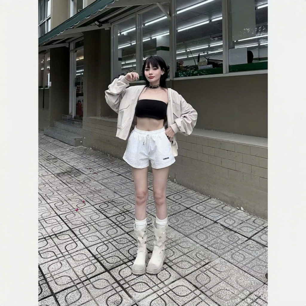Quần đùi nữ, quần short thêu chữ chất kaki mềm mịn thoáng mát chuẩn form, quần mùa hè short Hàn 009 | BigBuy360 - bigbuy360.vn