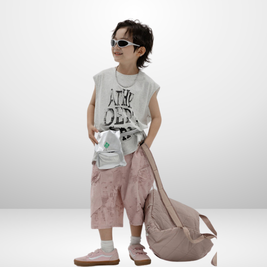 Áo Ba Lỗ Trẻ Em Mùa Hè – Phom Rộng Thoáng Mát – In Chữ Cực Chất | JJ Kids Fashion