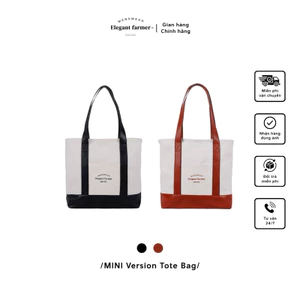 Mini Tote - Túi Tote vải canvas kết hợp da thanh lịch (PHIÊN BẢN TINH GỌN)