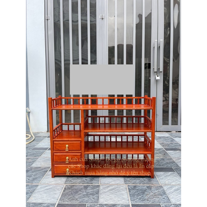 kệ trà cao 70 ngang 70 sâu 30 gỗ hương đá ( sản phâtm không có sẵn)