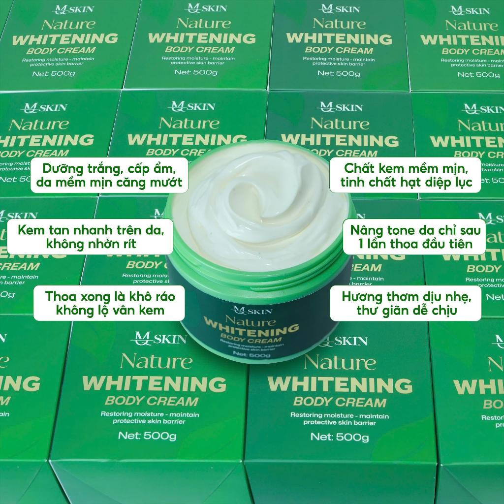 [Tặng 1 nạ] [MQSKIN] KEM BODY DƯỠNG TRẮNG 500G giúp làn da trắng sáng, mịn màng và cấp ẩm cho da