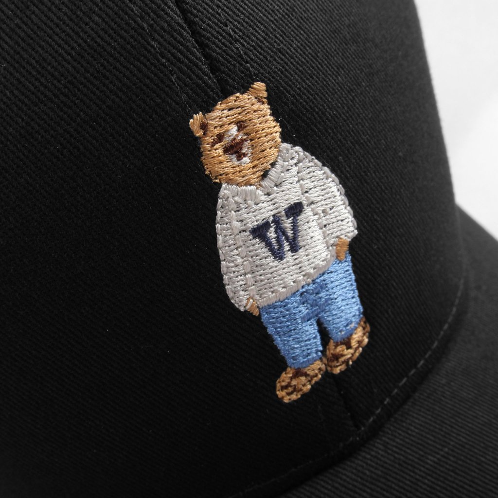 Mũ Nón lưỡi trai Meowist Unisex WHOAU chất liệu vải Kaki logo Gấu trắng ,nón lưỡi trai Hàn Quốc