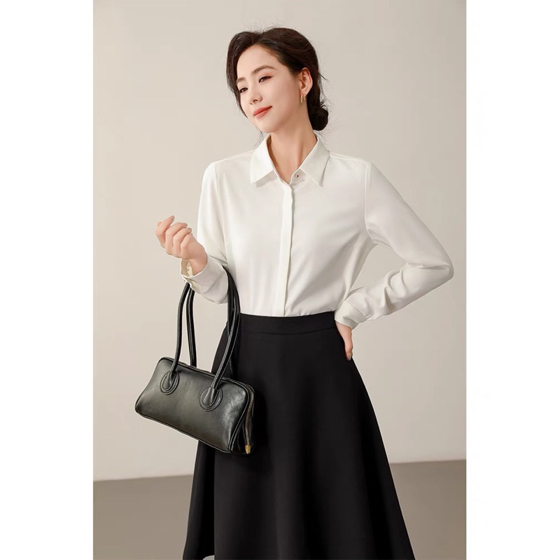 Áo Sơ Mi Trắng Nữ ATOMI Dáng Suông Tay Bèo Sang Trong, Thanh Lịch - AS2