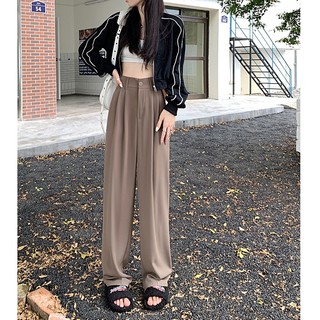 Quần suông ống rộng cạp cao một cúc dáng công sở có túi sườn chất gold cao cấp mềm mát dày dặn Q402 DEIZ
