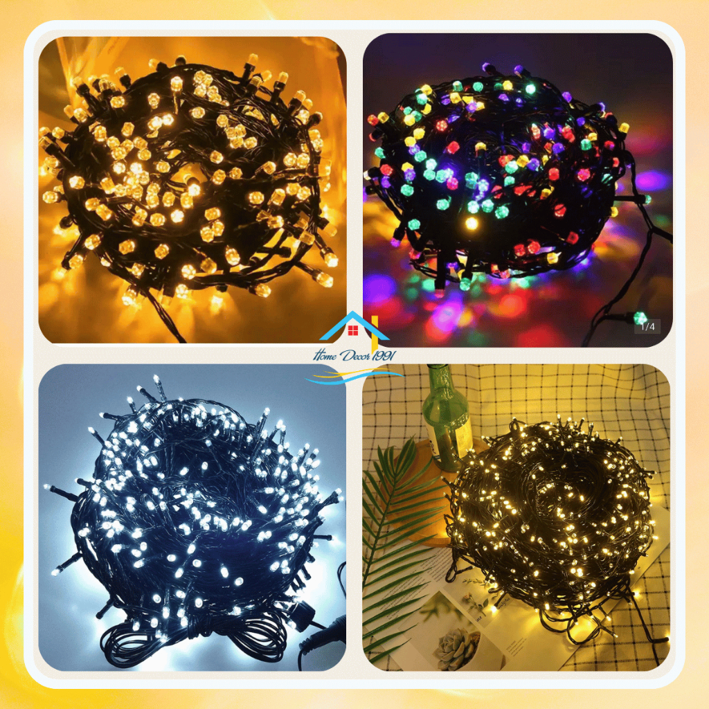Cuộn Dây Đèn LED Kim Cương 40M Chớp Nháy Đổi Chế Độ, Chống Nước Trang ...
