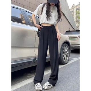 Quần suông ống rộng cạp cao một cúc dáng công sở có túi sườn chất gold cao cấp mềm mát dày dặn Q402 DEIZ