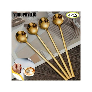 Combo 4/6/8 Thìa Cà Phê Dài 17cm Inox 304 Màu Vàng