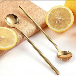 Combo 4/6/8 Thìa Cà Phê Dài 17cm Inox 304 Màu Vàng