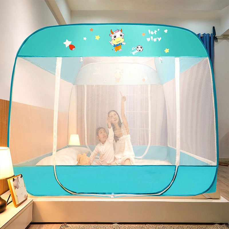 Ảnh Màn chụp chống muỗi tự bung đỉnh vuông Bình Minh - Chân viền 1m6*2m, 1m8*2m, 2m2*2m 1