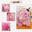 Gấu bông stitch sakura ôm thỏ lông xù cao cấp, Stitch hồng hoa anh đào mẫu mới dễ thương