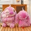 Gấu bông stitch sakura ôm thỏ lông xù cao cấp, Stitch hồng hoa anh đào mẫu mới dễ thương