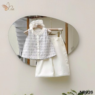 [B&G] Sét bộ áo line quần thô cotton dài mùa hè cho bé gái từ 12-45kg(2-12 tuổi)