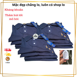 Áo Polo Nam Cổ Bẻ  – Màu Xanh Navy Trẻ Trung, Vải Cotton Mát Mịn, Mặc Gọn Dáng – Đi Làm Đi Chơi