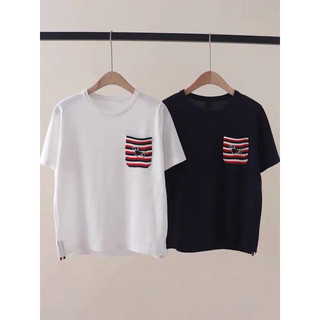 LT - Áo len nữ cổ tròn cộc tay free size túi ngực hình cún thêu sắc nét len mặc bốn mùa 982