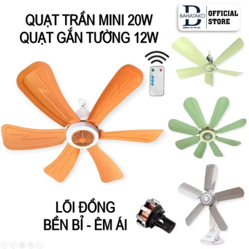 Quạt trần MINI 5 cánh 6 cánh, quạt treo màn, treo mùng đuổi muỗi, quạt cho em bé, siêu êm tiết kiệm điện ( loại tốt )
