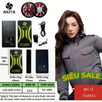 Pin Áo Điều Hoà, Quạt Áo Điều Hoà, Bộ Phụ Kiện Áo Điều Hoà Nhật Bản Mới Nhất 2024