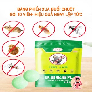 [MUA 2 TẶNG 1]Băng Phiến Đuổi Chuột 25 Viên Dẹp Tròn 400g – Xua Chuột Hiệu Quả Lâu Dài, An Toàn