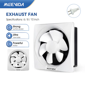 MEEVIDA Quạt hút mùi Quạt thông gió / phòng ngủ / nhà tắm / Quạt hút gắn tường 6/8/10 inch