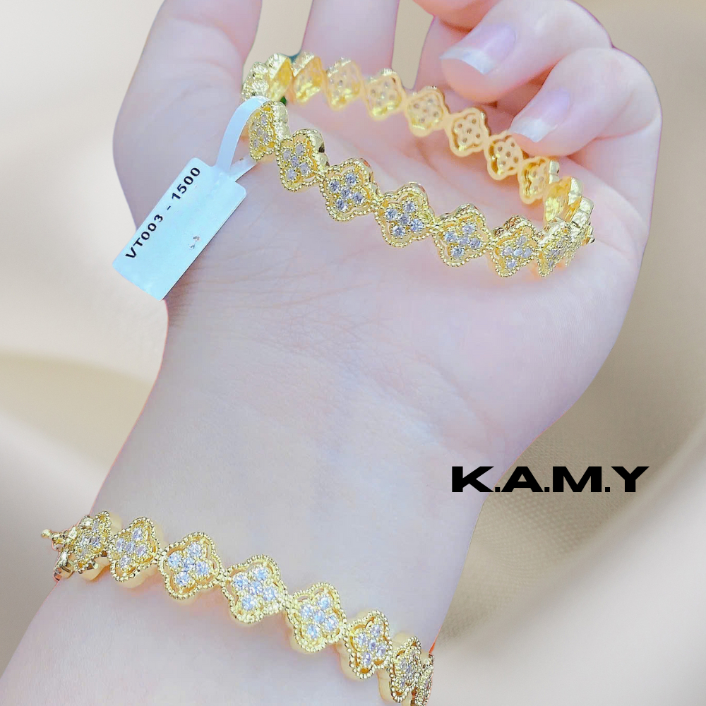 [Vòng Tay Nữ] Lắc Tay Đính Đá Bản To Lấp Lánh – Trang sức  K.A.M.Y