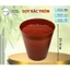 Thùng rác tròn TL-086 [ màu : Nâu gỗ ] nhà hàng, quán ăn, trường mầm non