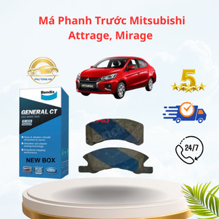 Má phanh trước, bố thắng trước xe Mitsubishi Attrage, Mirage Đời 2012 trở lên.