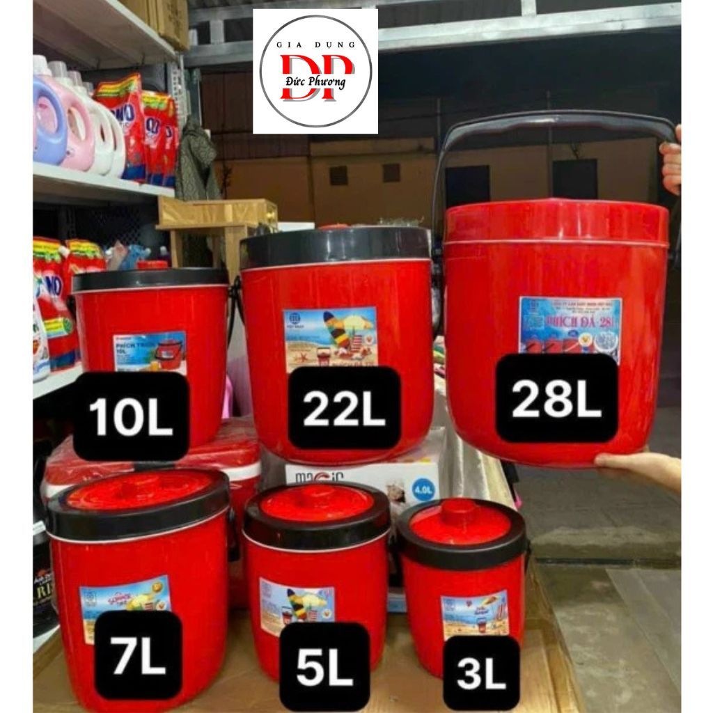 Thùng đá giữ nhiệt,phích đá giữ nhiệt 3L,5L,7L,10L,15L hàng cao cấp Việt Nhật bé