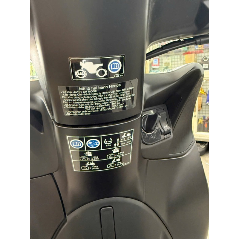 Tem thông số SH Mode 2020-2025 Zin