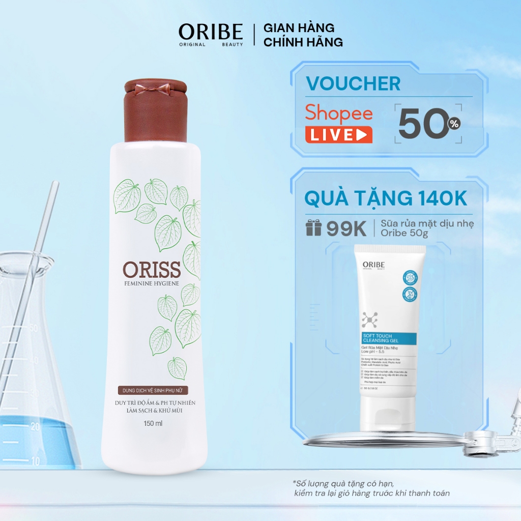 Ảnh Dung dịch vệ sinh phụ nữ Oriss hỗ trợ làm sạch dịu nhẹ chiết xuất lá trầu không 1