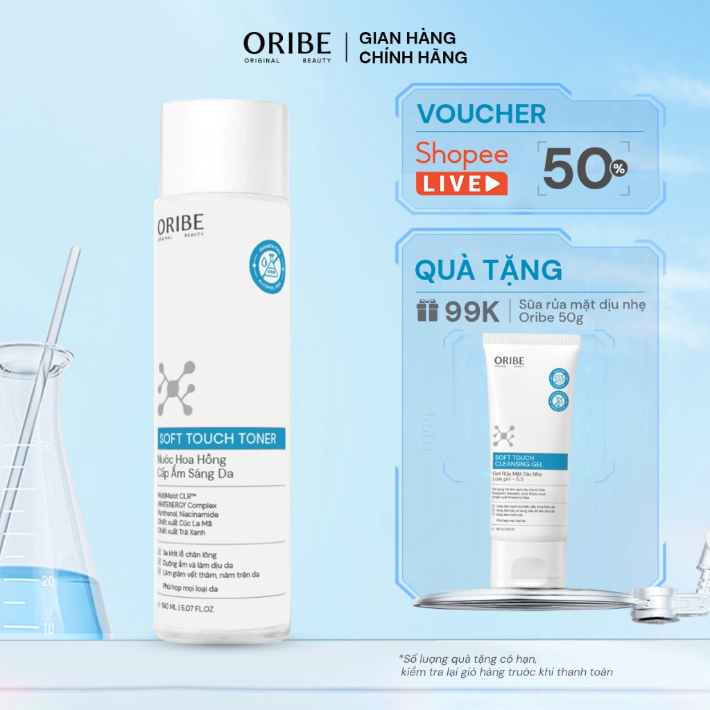 Ảnh Toner Oribe cấp ẩm làm dịu se khít lỗ chân lông - Nước hoa hồng dưỡng sáng phù hợp mọi loại da 150ml 1