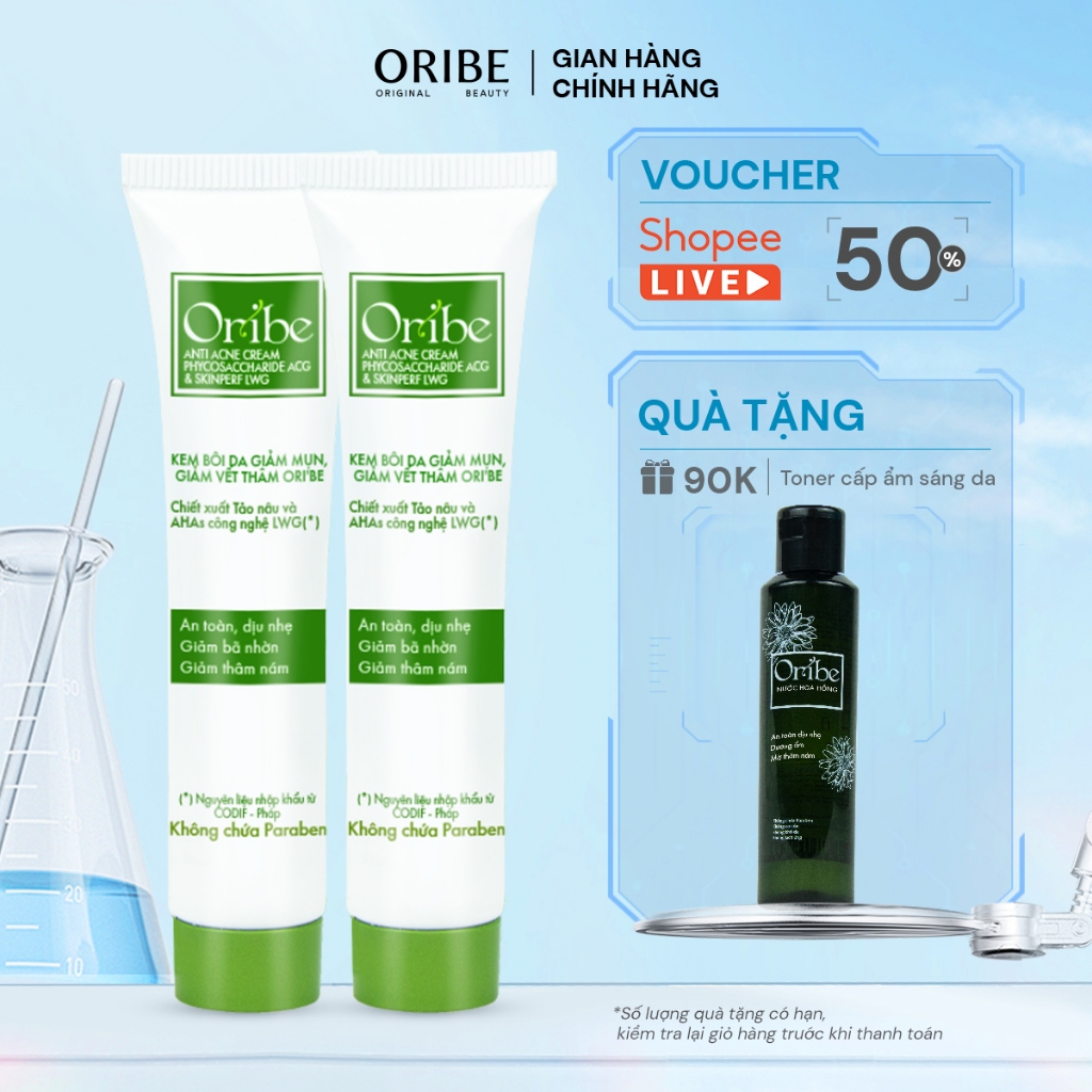 Ảnh Combo 2 kem chấm mụn Oribe giảm mụn ẩn mờ thâm sẹo 20g 1