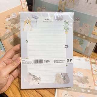 VPP Nhật Bản 🇯🇵 Giấy viết thư Kèm Bao thư mẫu bạn Rái Cá & Cún Con và Koala ♥ Letter Set Pet friends
