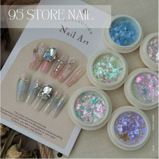 Set nhũ khổng tước 6 hũ siêu mỏng trang trí nail