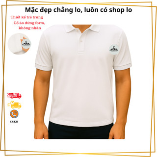Áo Polo Nam Trắng – Vải Cá Sấu Cotton Mịn Mát – Form Regular Fit – Thoáng Mát, Lịch Sự, Dễ Phối