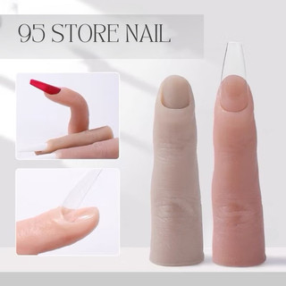 Ngón tay silicon tập làm nail , sơn gel , đắp bột - giá 1 ngón
