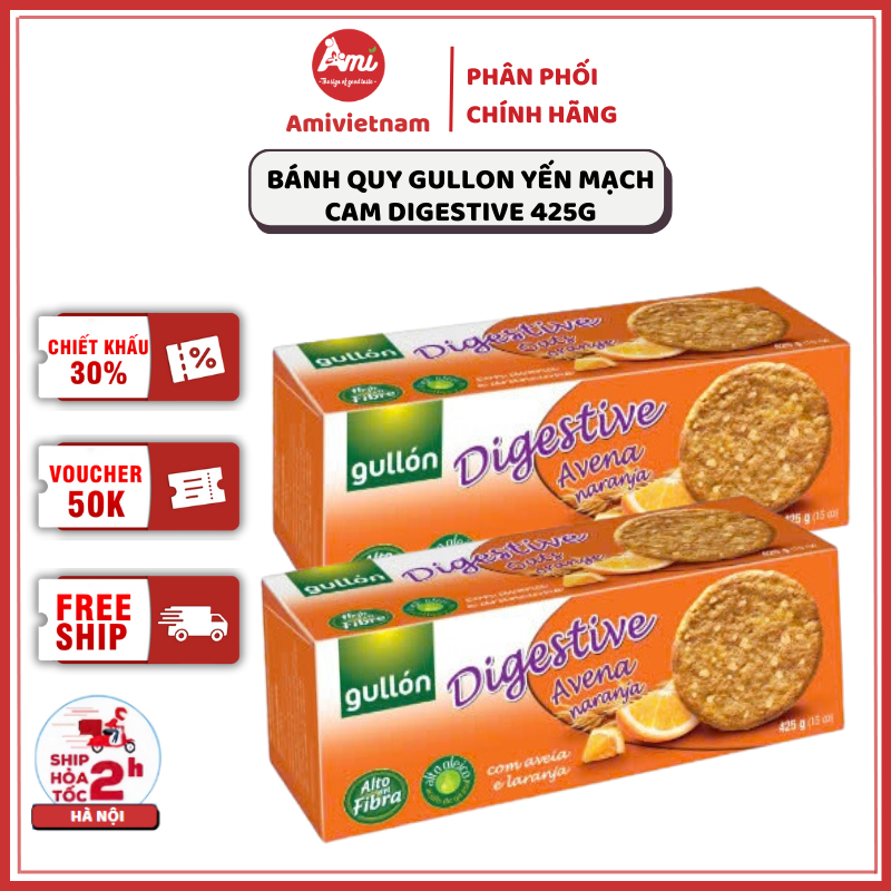 Bánh Quy Gullon Yến Mạch Nguyên Cám Digestive Vị Cam 425g | Shopee Việt Nam