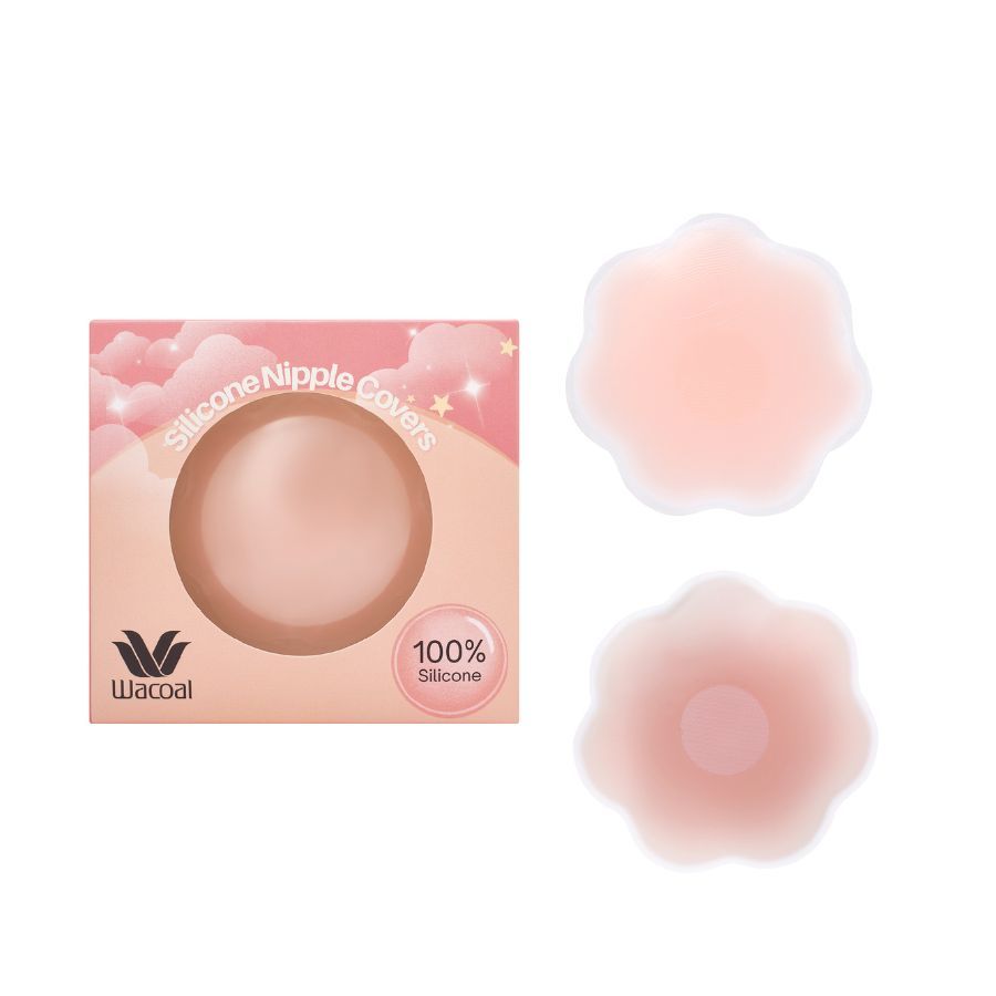 Phụ kiện Wacoal miếng dán ngực silicone hình hoa tròn trái tim cao cấp - Đường kính 6.5 - 8cm