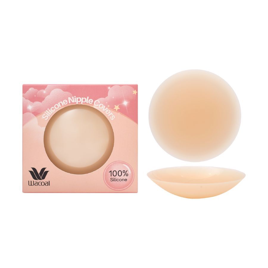 Phụ kiện Wacoal miếng dán ngực silicone hình hoa tròn trái tim cao cấp - Đường kính 6.5 - 8cm