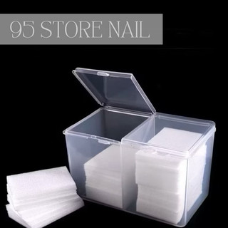 Hộp nhựa 2 ô có nắp đựng giấy lau gel