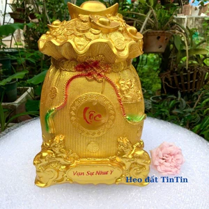 Ống tiết kiệm Hũ Vàng Tài Lộc phong thủy size to,heo đất tiết kiệm tài lộc quà tặng trang trí LĐ8