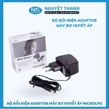 Bộ đổi điện (Adapter) cho máy đo huyết áp Microlife, đầu ra +6V~0.6A