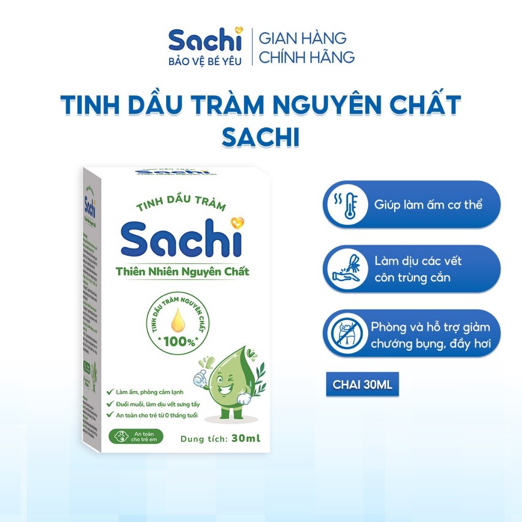 Ảnh Tinh Dầu Tràm Nguyên Chất Sachi Giúp Làm Ấm Cơ Thể, Giảm Chướng Bụng, Đầy Hơi, An Toàn Cho Trẻ 30ml 4