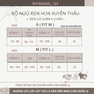 [LANA SET] Bộ ngủ ren xuyên thấu sexy quần mini siêu quyến rũ CÓ CHE TÊN