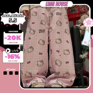 [LUMI HOUSE] Quần Dài Ống Rộng Nhiều Họa Tiết Dễ Thương Cute Pho Mai Que Unisex Q1 (Chất Vải Thay Đổi Theo Mùa)