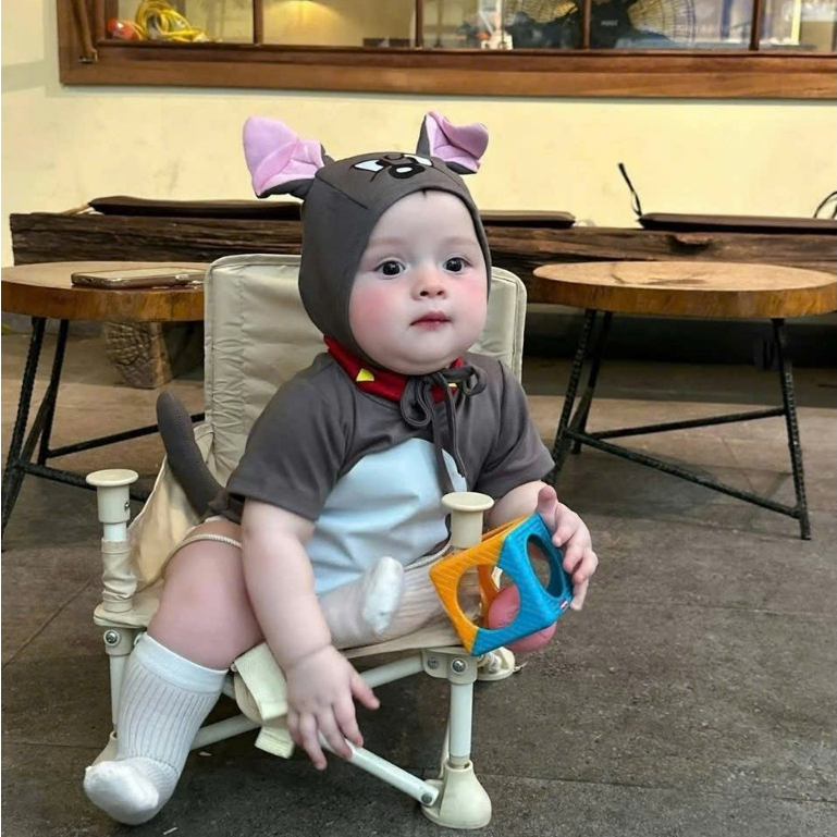 (HÀNG CÓ SẴN) - Set Bodysuit ,body JERRY - TÔM   kèm mũ, tặng túi đeo chéo, tặng TẤT CHỐNG TRƯỢT , cover Hàn 5-13kg
