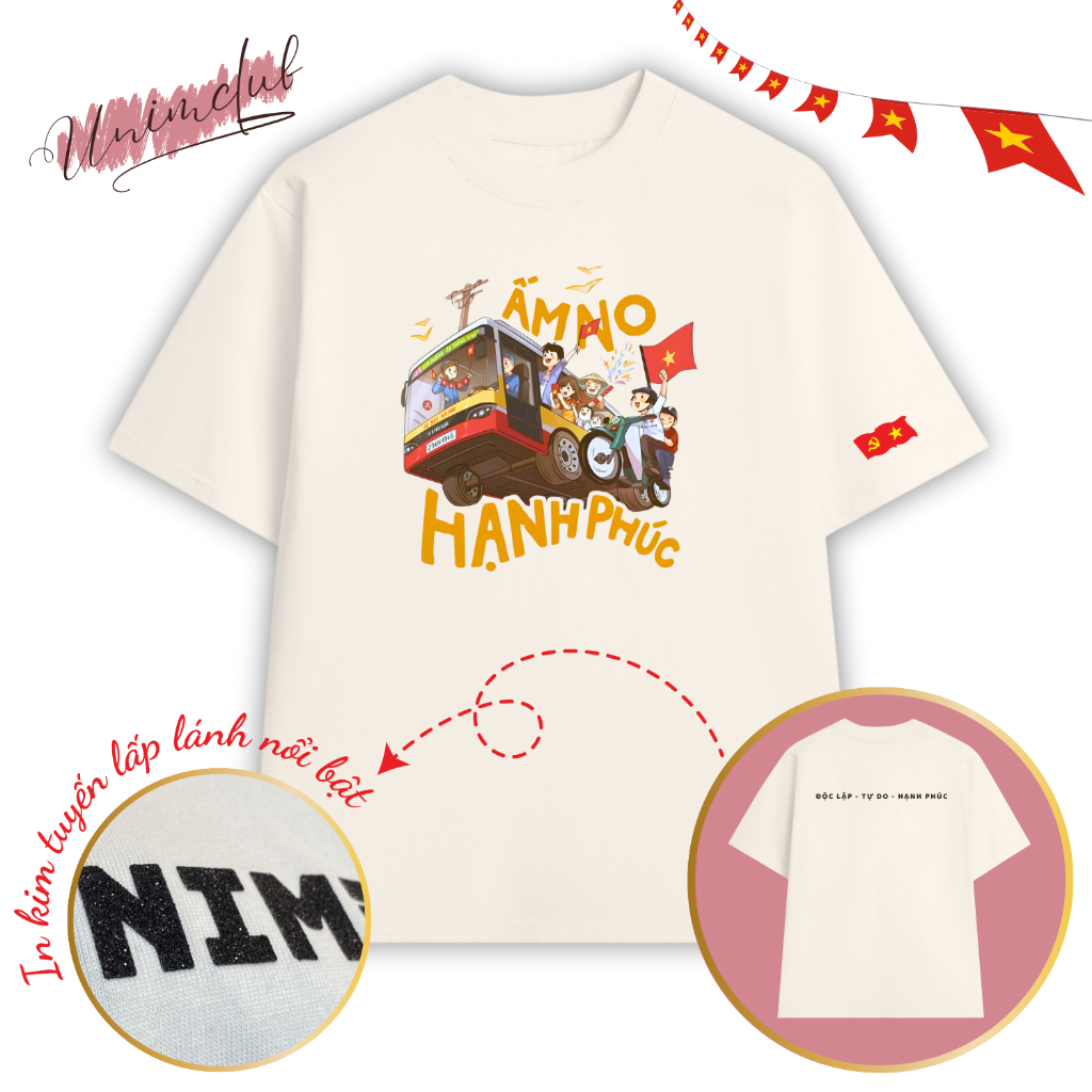 [HỎA TỐC HN] Áo Thun Việt Nam Yêu Nước In Kim Tuyến Nổi Bật Form Unisex Unim Store Cotton Cao Cấp Thoáng Mát - VN