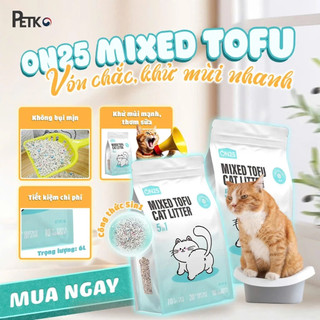 Cát Đậu Nành Mix Đất Sét Cat's ON25 MIXED TOFU 6L Cát Vệ Sinh Cho Mèo 5in1 Khử Mùi, Vón Tốt