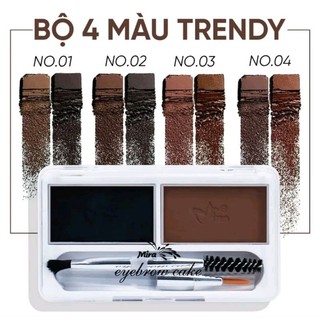 BỘT KẺ MÀY 2 Ô MIRA HẠT PHẤN SIÊU MỊN BÁM MÀU TỐT _B699