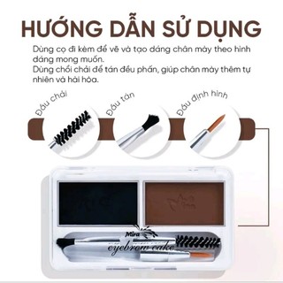 BỘT KẺ MÀY 2 Ô MIRA HẠT PHẤN SIÊU MỊN BÁM MÀU TỐT _B699